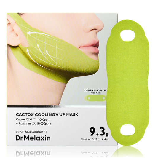 Dr.Melaxin CACTOX V-Lifting Mewing Band – Cactox + Caffeine + Collagen Double Chin Lifting Band for Sagging Jawline & Facial Puffiness | 115.49% Jaw & Chin Lifting Improvement | Korean V-Line Lifting