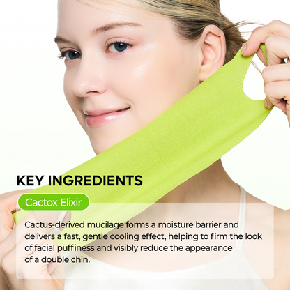 Dr.Melaxin CACTOX V-Lifting Mewing Band – Cactox + Caffeine + Collagen Double Chin Lifting Band for Sagging Jawline & Facial Puffiness | 115.49% Jaw & Chin Lifting Improvement | Korean V-Line Lifting