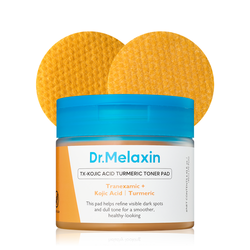 Dr.Melaxin TX Kojic Acid Turmeric Toner Pads with Tranexamic Acid, Brightening Toner Pad for Pigmentation & Dark Spot Care, Gentle Keratin Care for Radiant Skin, Korean Skincare, 70 Sheets